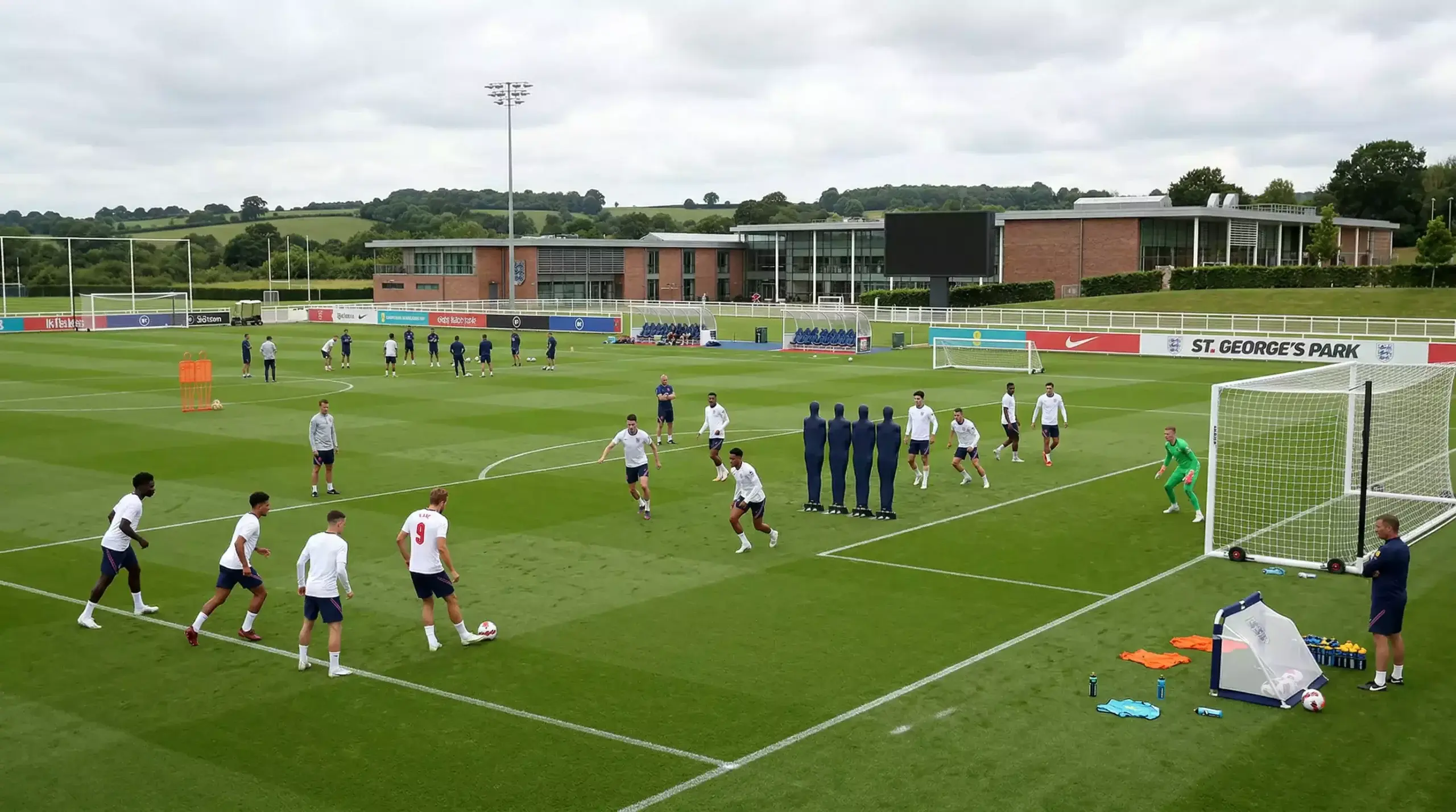 Az angol labdarúgó-válogatott fehér mezben a VB 2026 felkészülése során