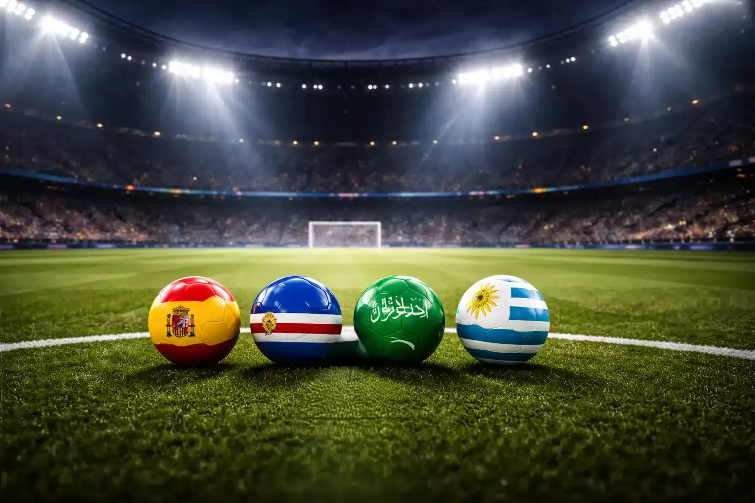 A VB 2026 H csoportjának válogatottjai: Spanyolország, Cabo Verde, Szaúd-Arábia és Uruguay