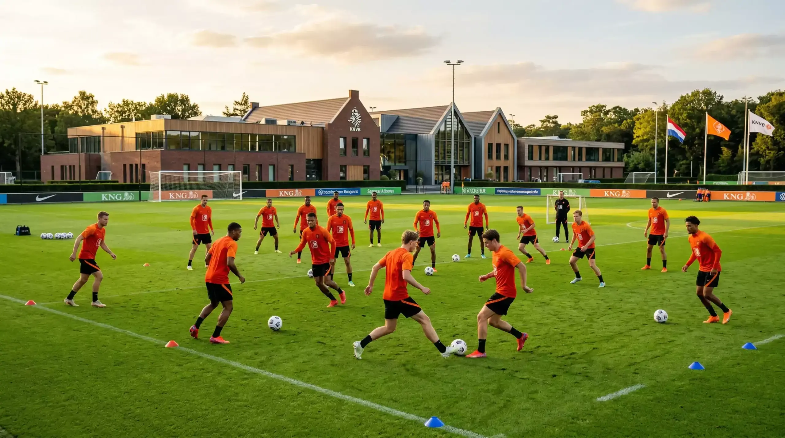 A holland labdarúgó-válogatott narancssárga mezben a VB 2026 felkészülése során