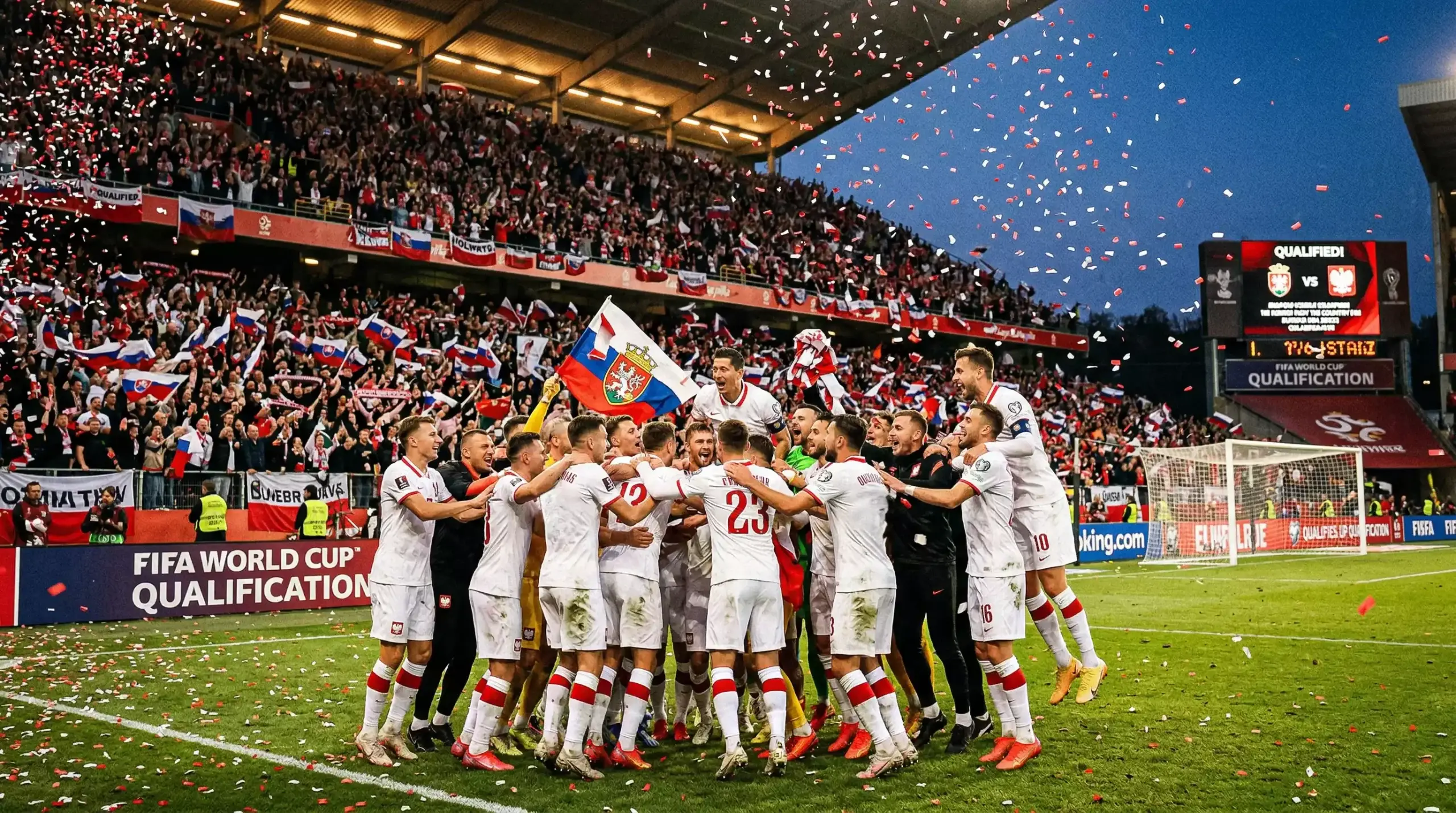 Jordánia labdarúgó-válogatottja a VB 2026 kvalifikáció ünneplése közben